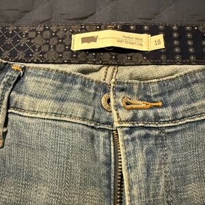 Levi's Blue Straight Leg Jeans with Vintage Fading